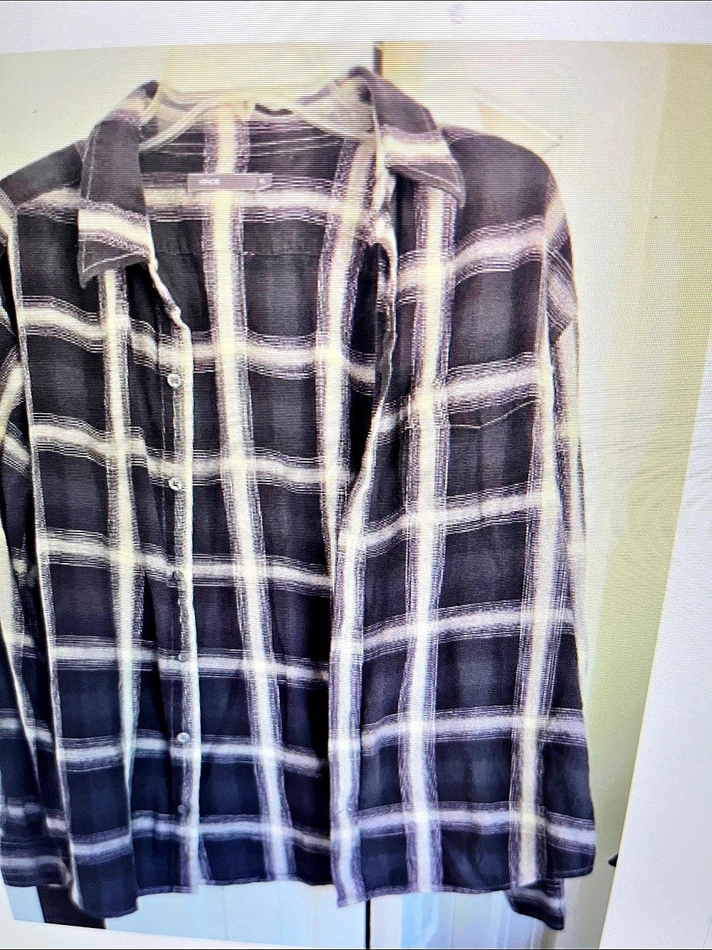 ASOS Plaid Button Down Shirt in Black & White